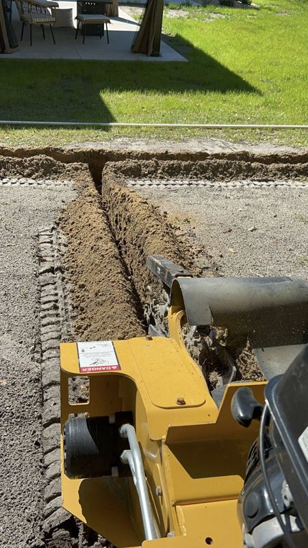 Trencher on Site · Inverness — In the Zone Irrigation