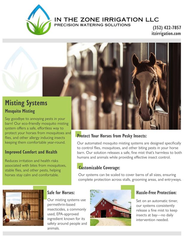 Mosquito Misting · Equestrian — In the Zone Irrigation