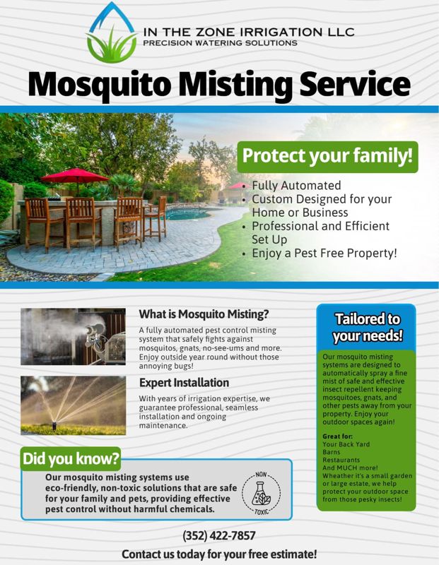 Mosquito Misting · Backyard — In the Zone Irrigation